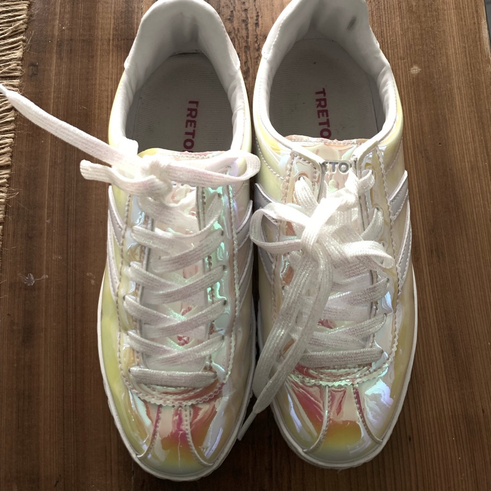 Tretorn for J.Crew iridescent sneakers